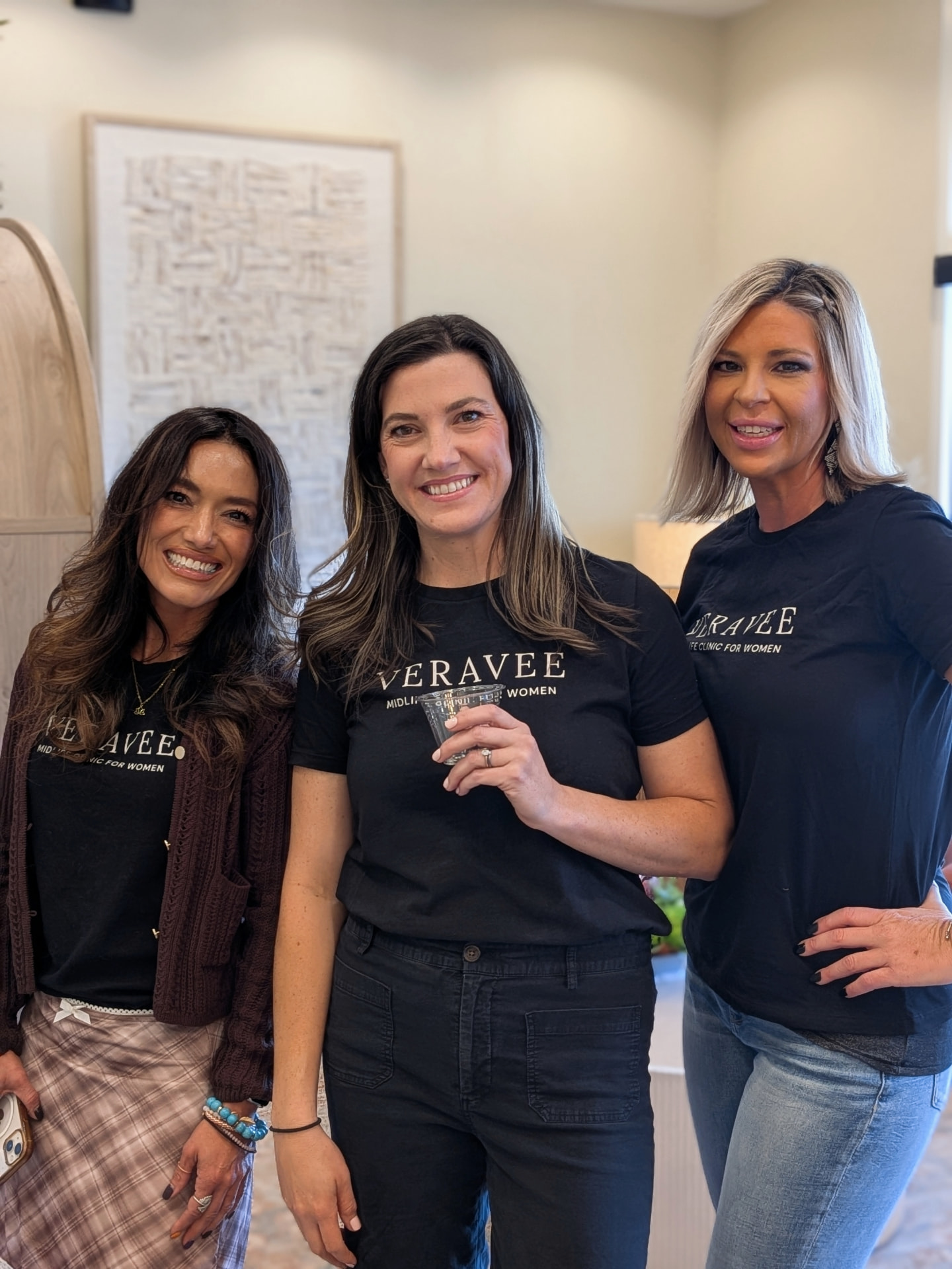 The VERAVEE team celebrating together at the Grand Opening event