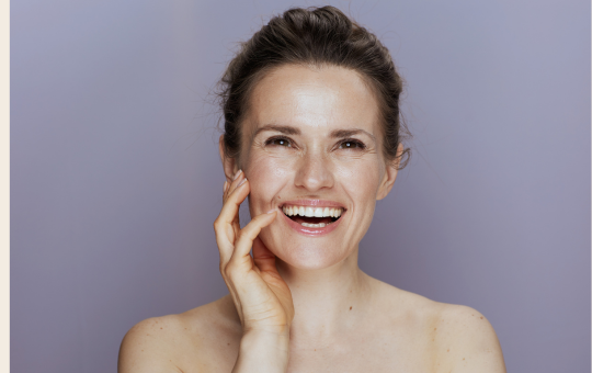Woman with healthy, glowing skin