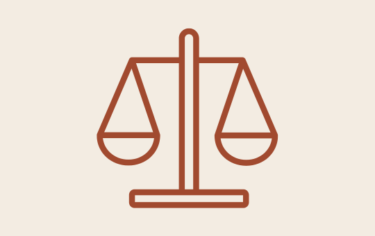 Balance scale icon representing hormone therapy