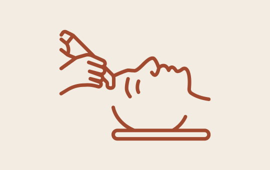 Facial treatment icon representing medical aesthetics
